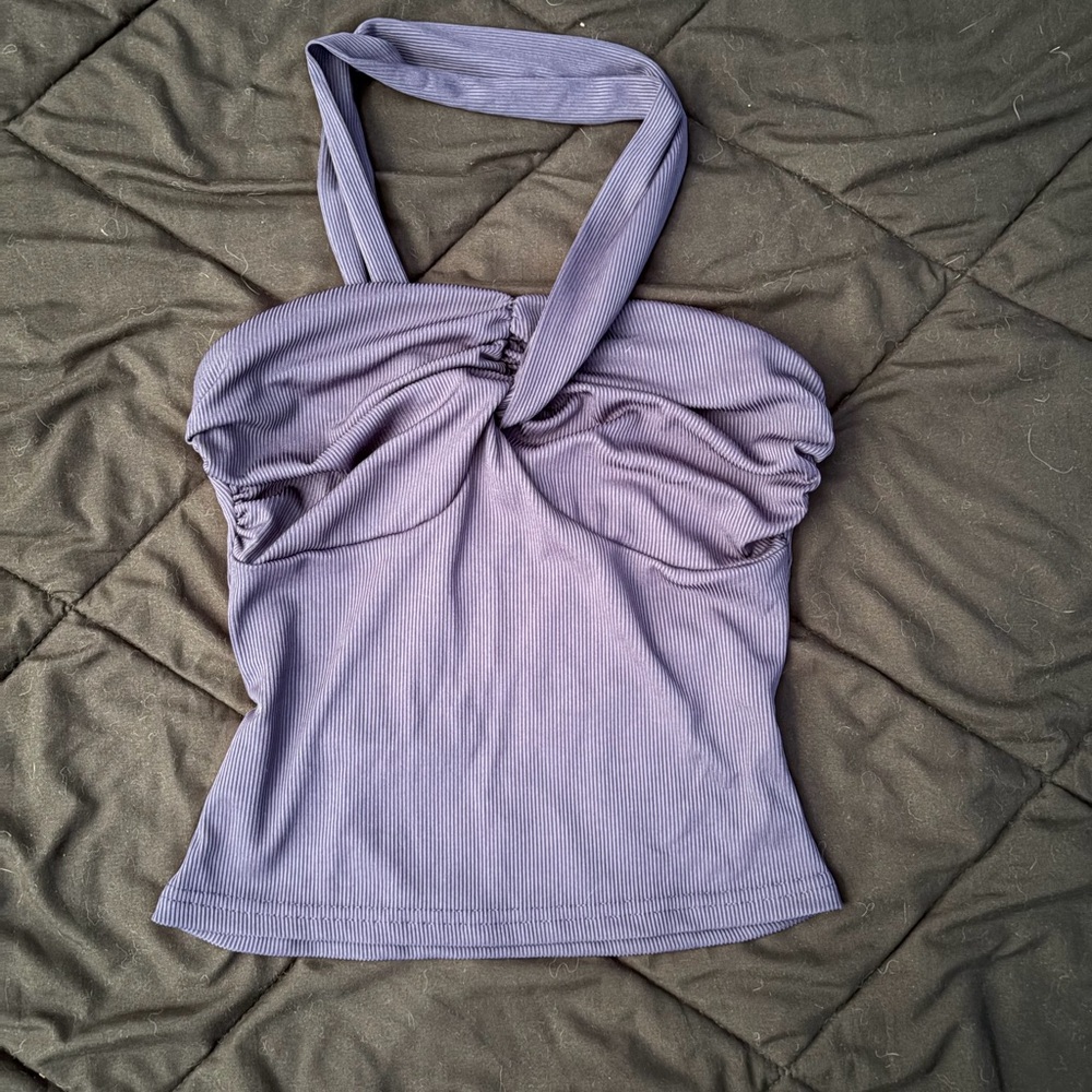 SHEIN Purple Halter Tube Top